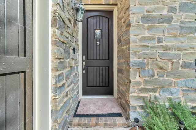 a front view of a house with a shower