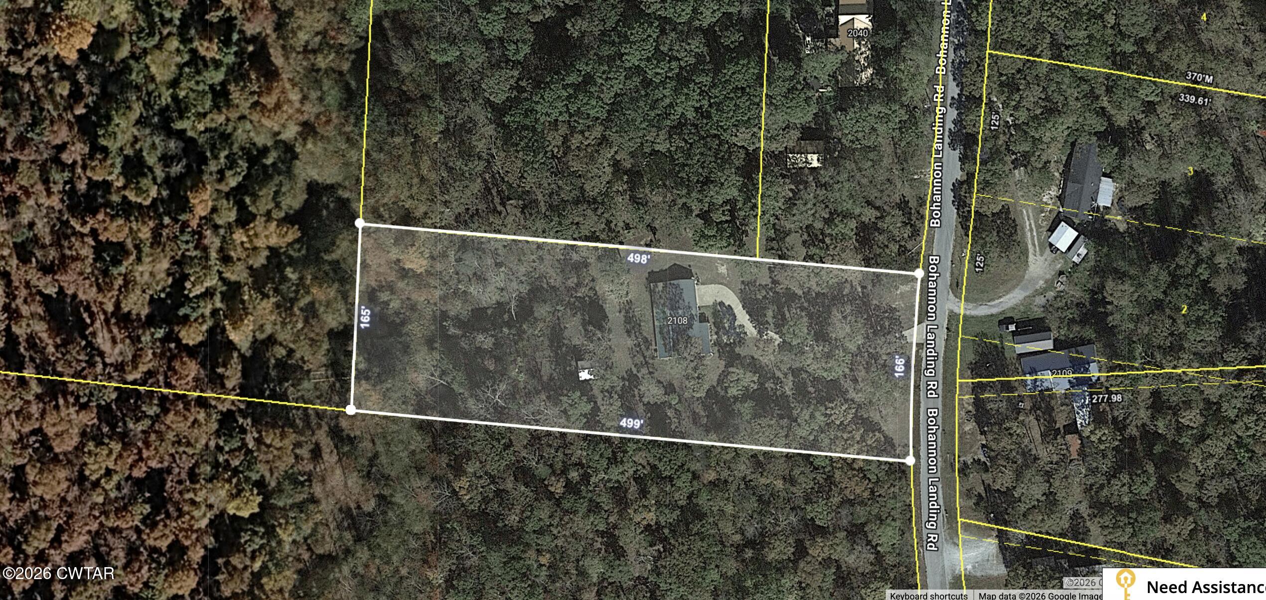 2108 Bohannon Landing Road Sugar Tree, TN 38380 - Photo 55 of 57 Aerial Tax Map