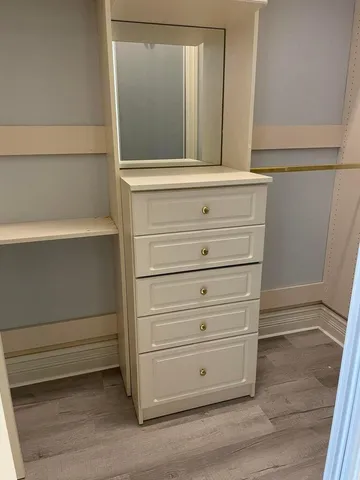 a close view of dresser