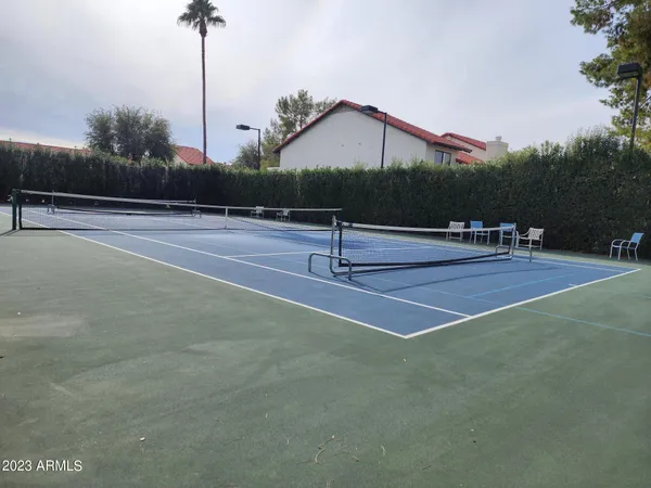 a room with gym equipment
