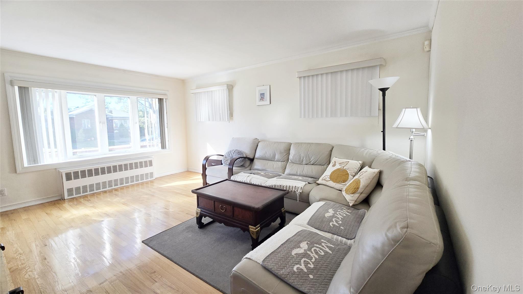 154-07 24th Road Queens, NY 11357 - Photo 6 of 16 a living room with furniture and a window with wooden floor