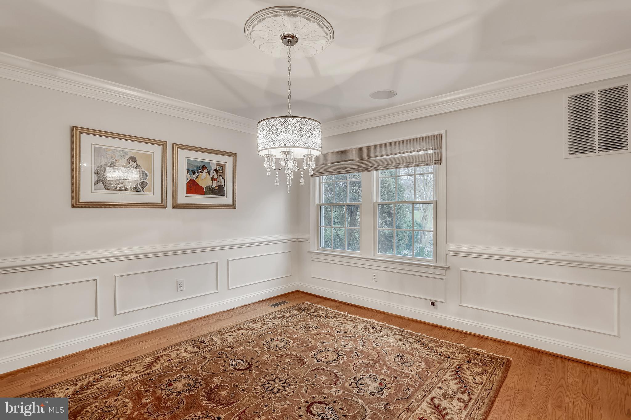 5417 Lambeth Road Bethesda, MD 20814 - Photo 22 of 65 Dining Room with Crown Molding and Wainscotting