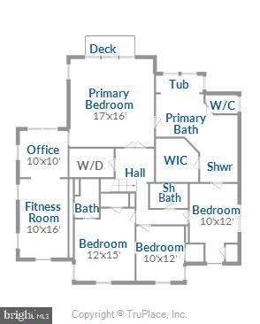 5417 Lambeth Road Bethesda, MD 20814 - Photo 64 of 65 Upper Level Floor Plan