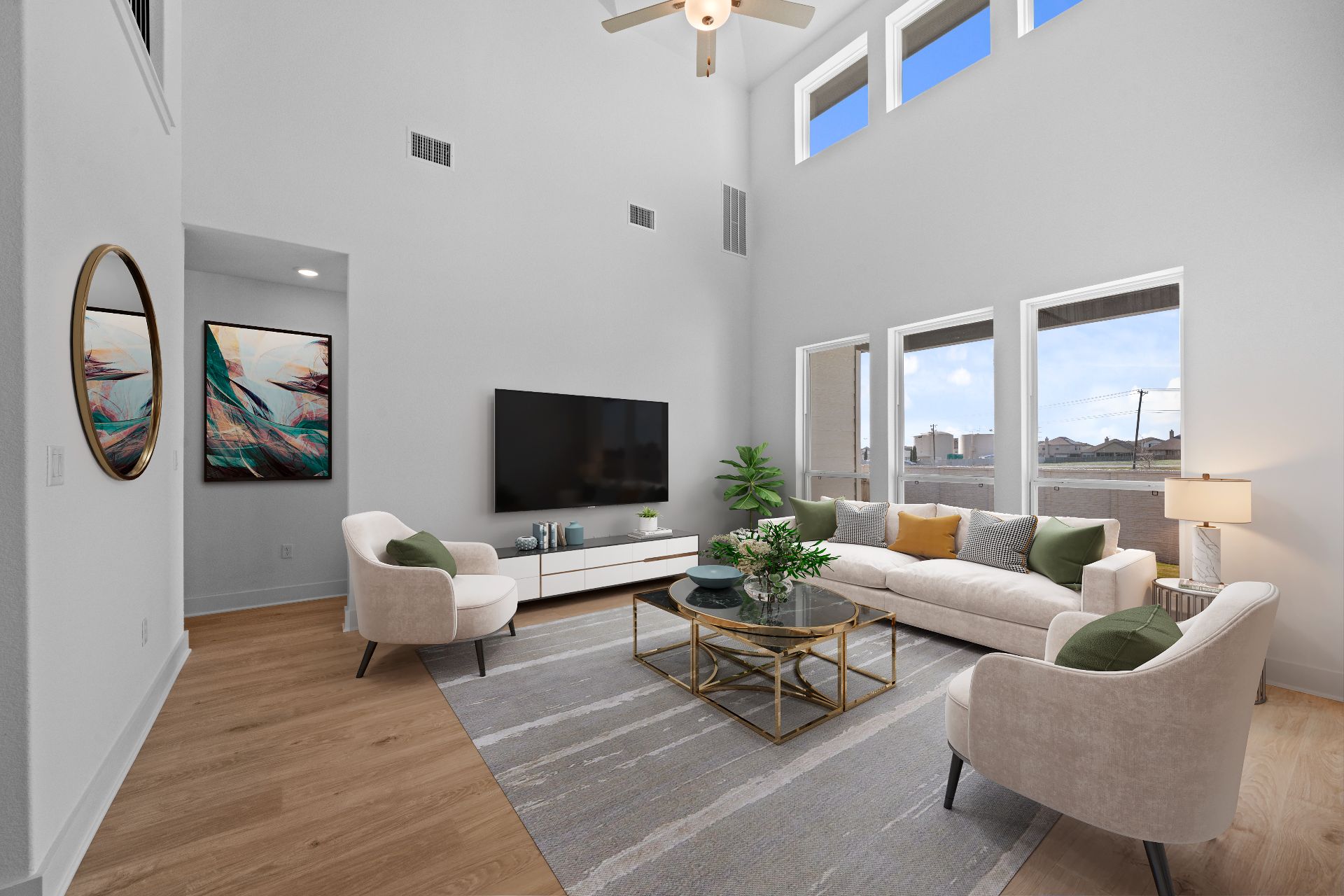 17413 Graces Path Pflugerville, TX 78660 - Photo 4 of 33 Open Concept Family Room - Virtually Staged