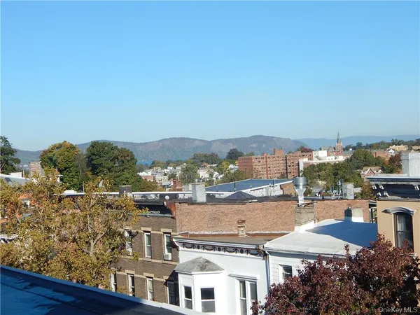 a view of a city from a terrace