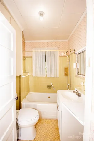 a bathroom with a toilet a sink and a bathtub