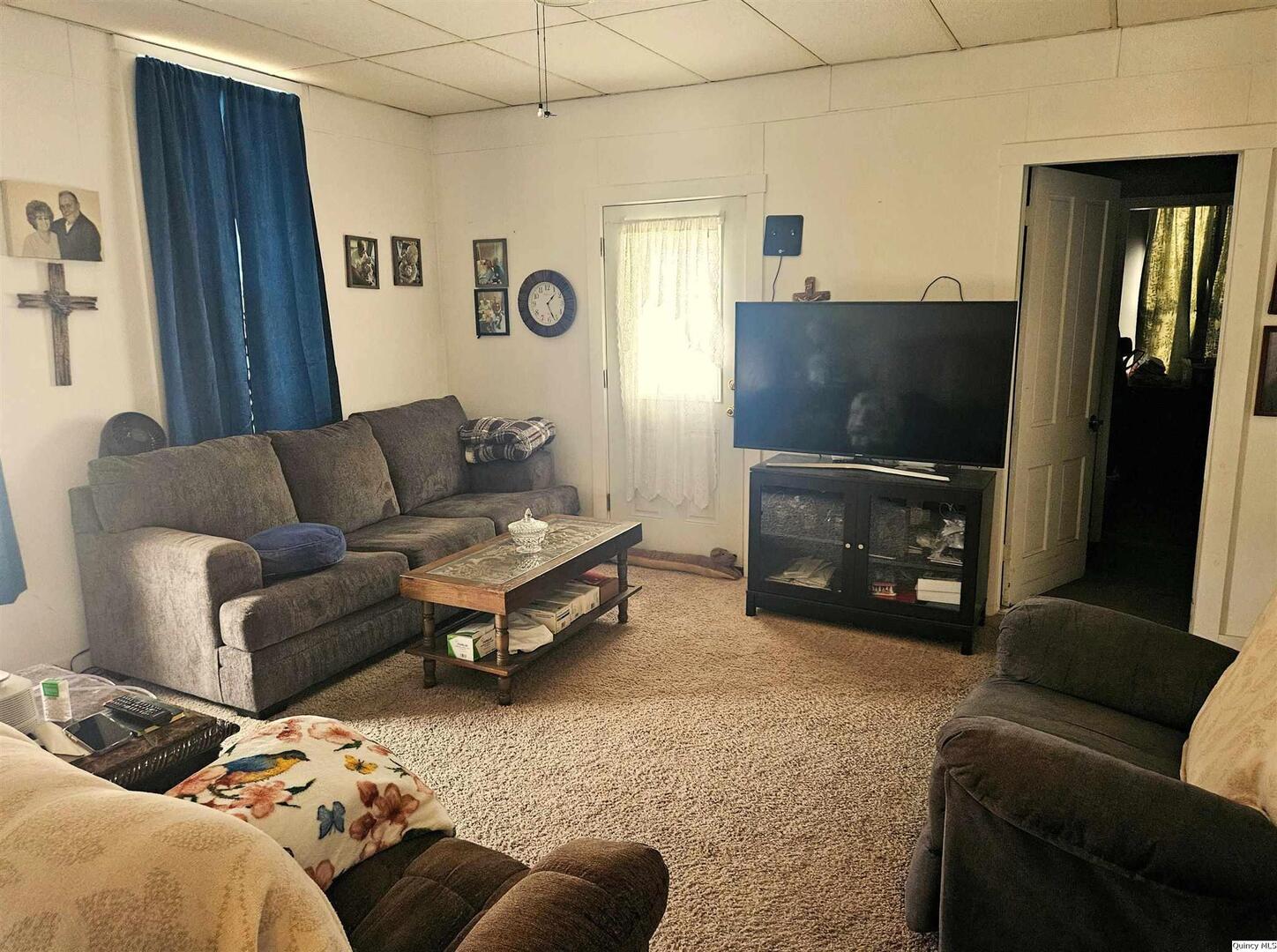 933 Adams Street Quincy, IL 62301 - Photo 9 of 26 a living room with furniture and a flat screen tv