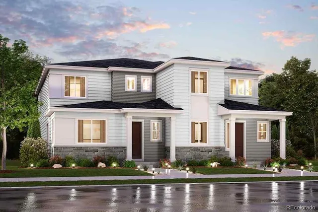 two front view of a house