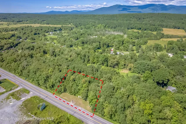 a view of a lush green field