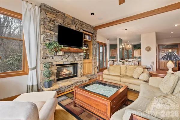 a view of balcony with furniture