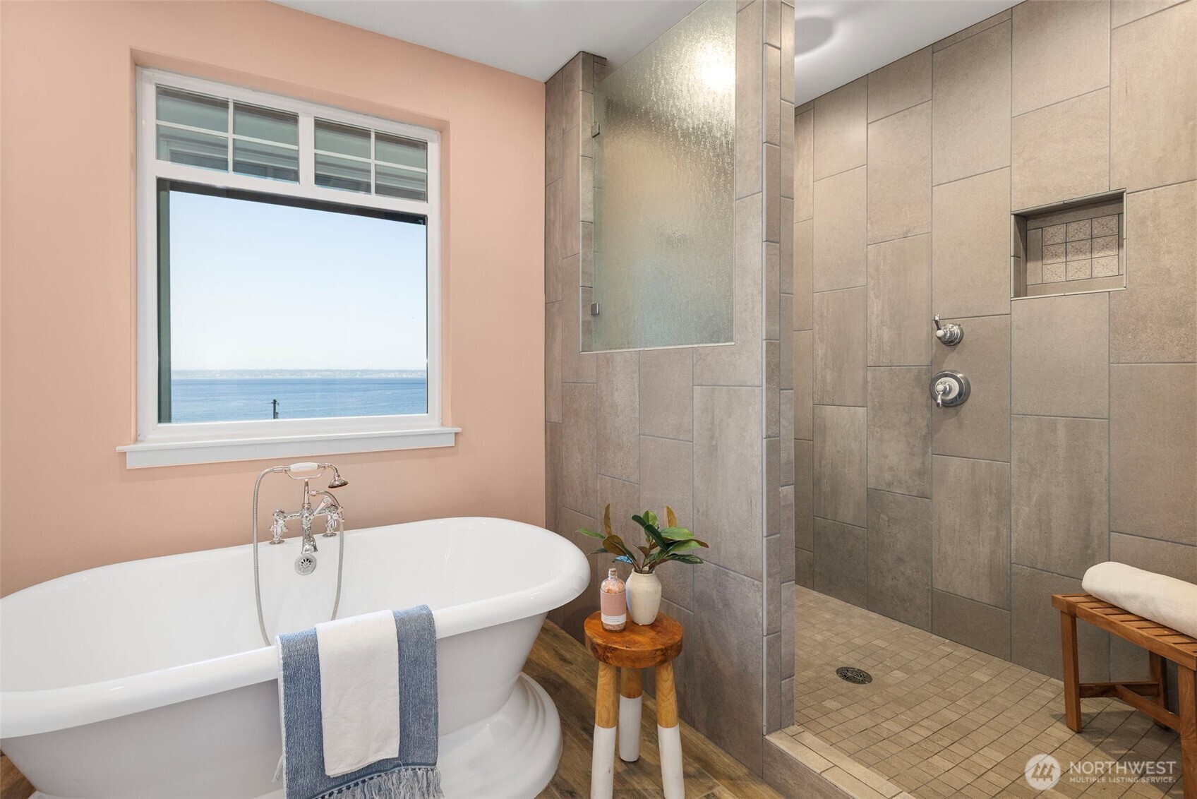 32326 Hoffman Road Northeast Kingston, WA 98346 - Photo 22 of 40 a bathroom with a tub a sink and a window