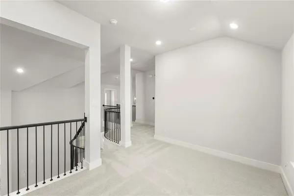 a view of hallway with stairs