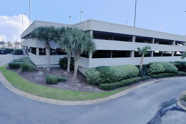 a front view of a building