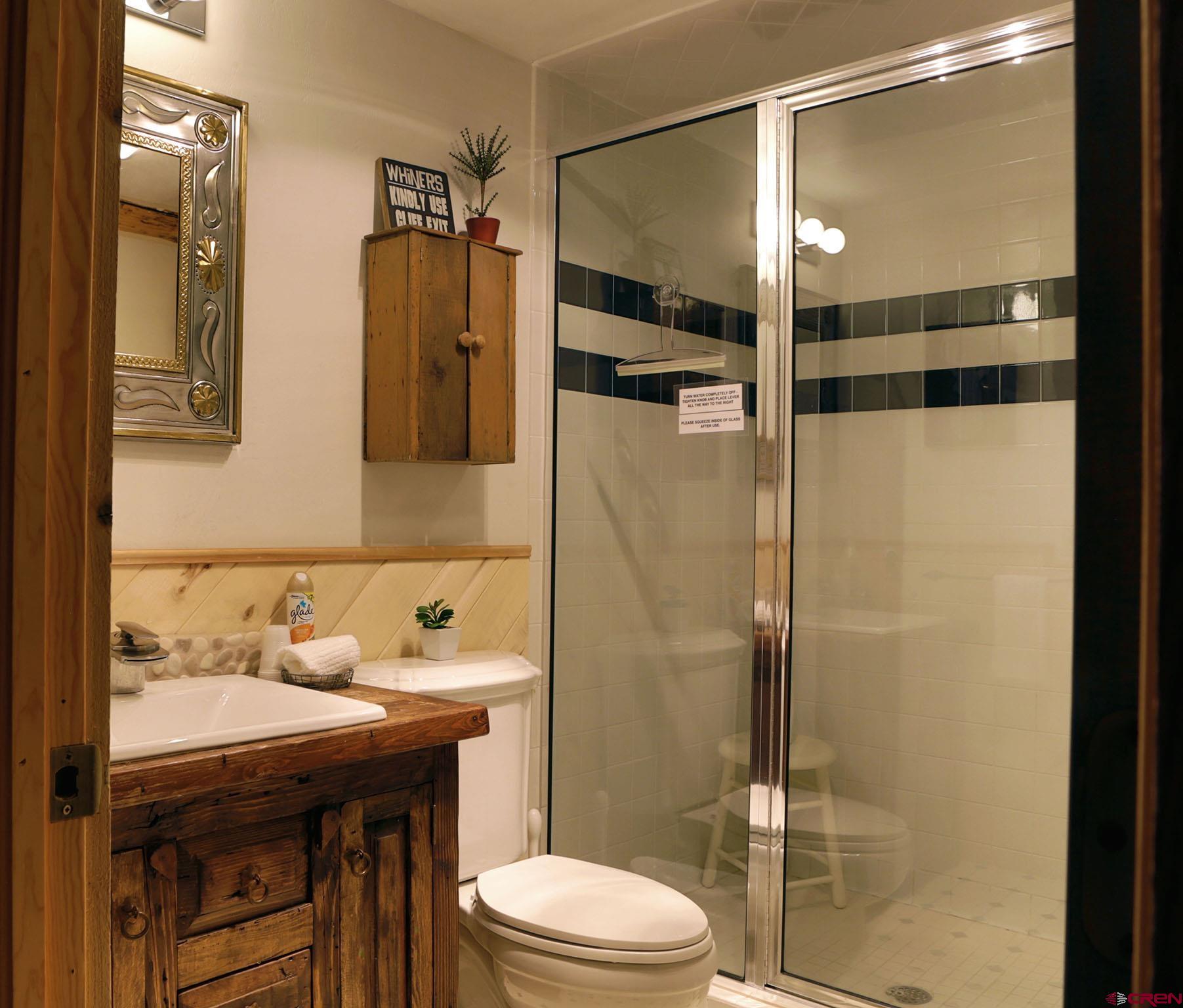 950 County Road 10 Ridgway, CO 81432 - Photo 22 of 32 a bathroom with a sink toilet and shower
