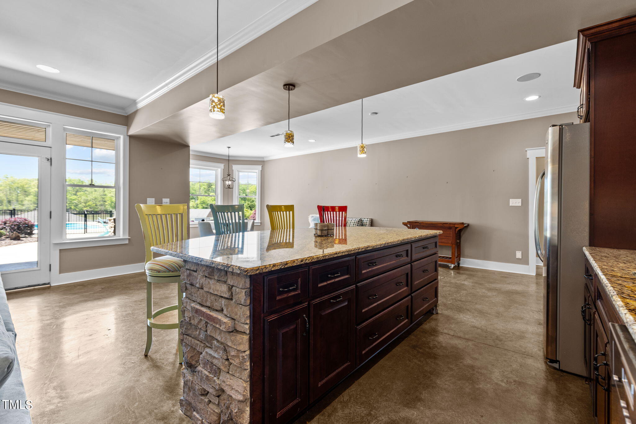 186 Polaris Point Semora, NC 27343 - Photo 41 of 73 a kitchen with stainless steel appliances granite countertop a sink and a stove