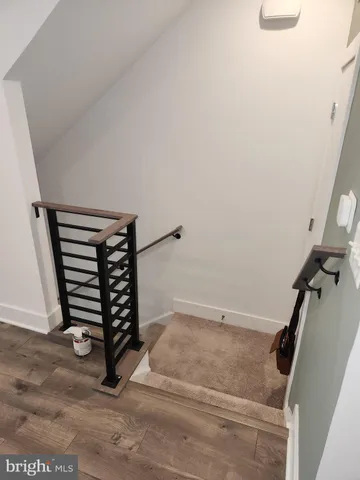 a view of a room with staircase