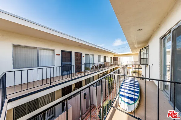 a view of a balcony