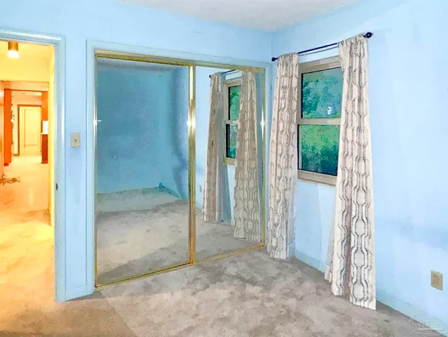 an empty room with a window