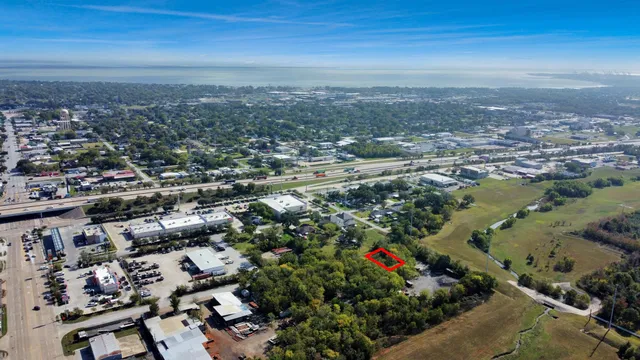 an aerial view of a city