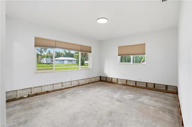 an empty room with a window