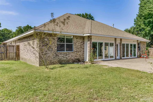 a view of a house with a patio