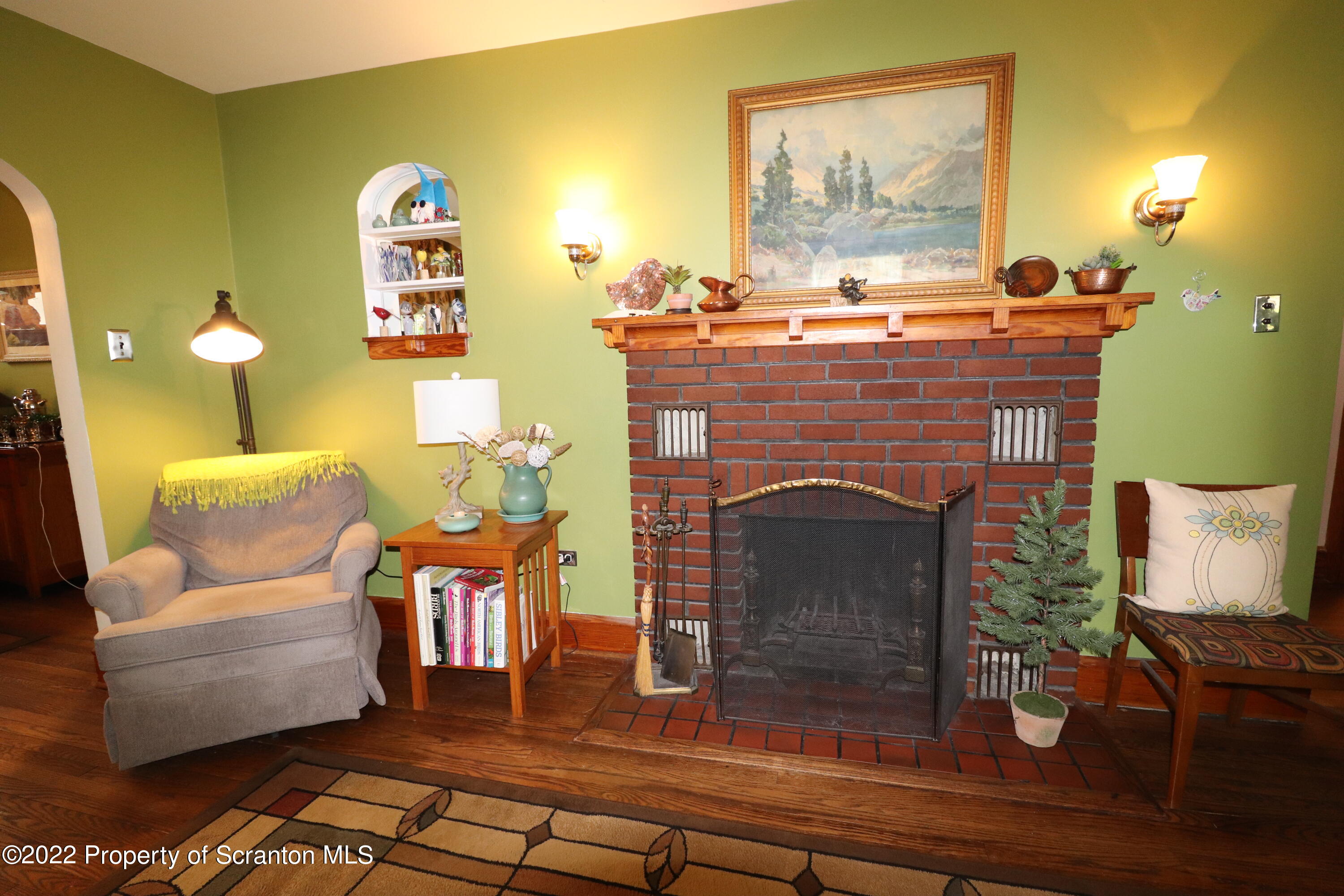 1363 East Mountain Road Scranton, PA 18505 - Photo 8 of 39 a living room with furniture and a fireplace
