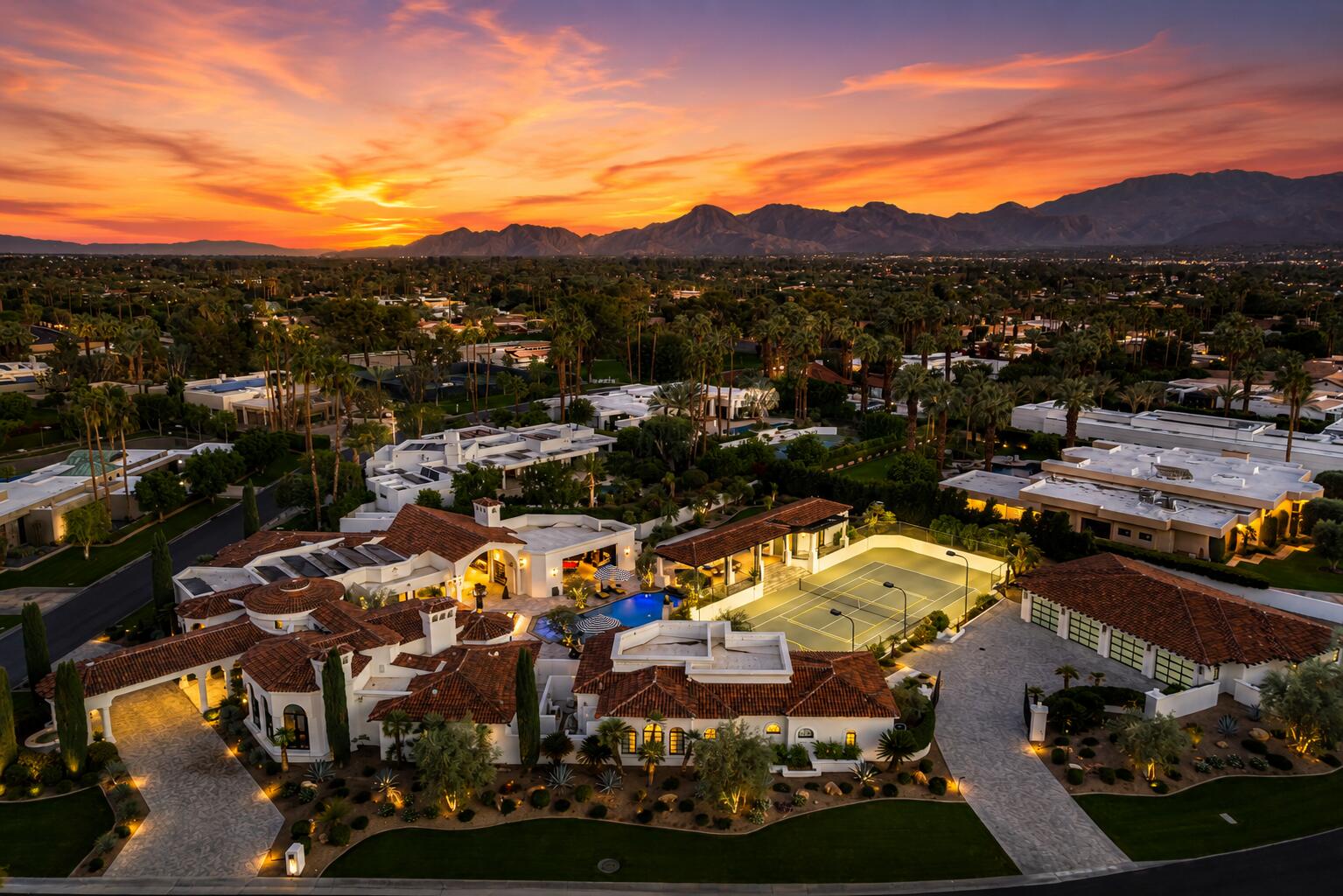 40440 Morningstar Road Rancho Mirage, CA 92270 - Photo 46 of 46 Estate at twilight