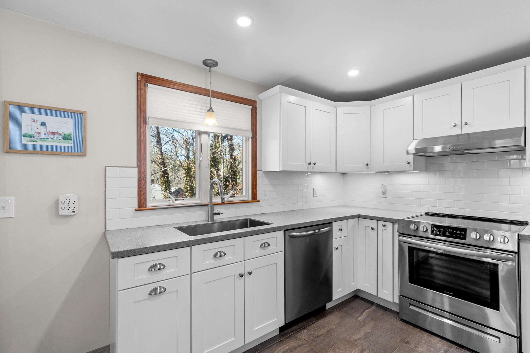 20 Stone Court Eastham, MA 02642 - Photo 11 of 31 a kitchen with white cabinets and white appliances