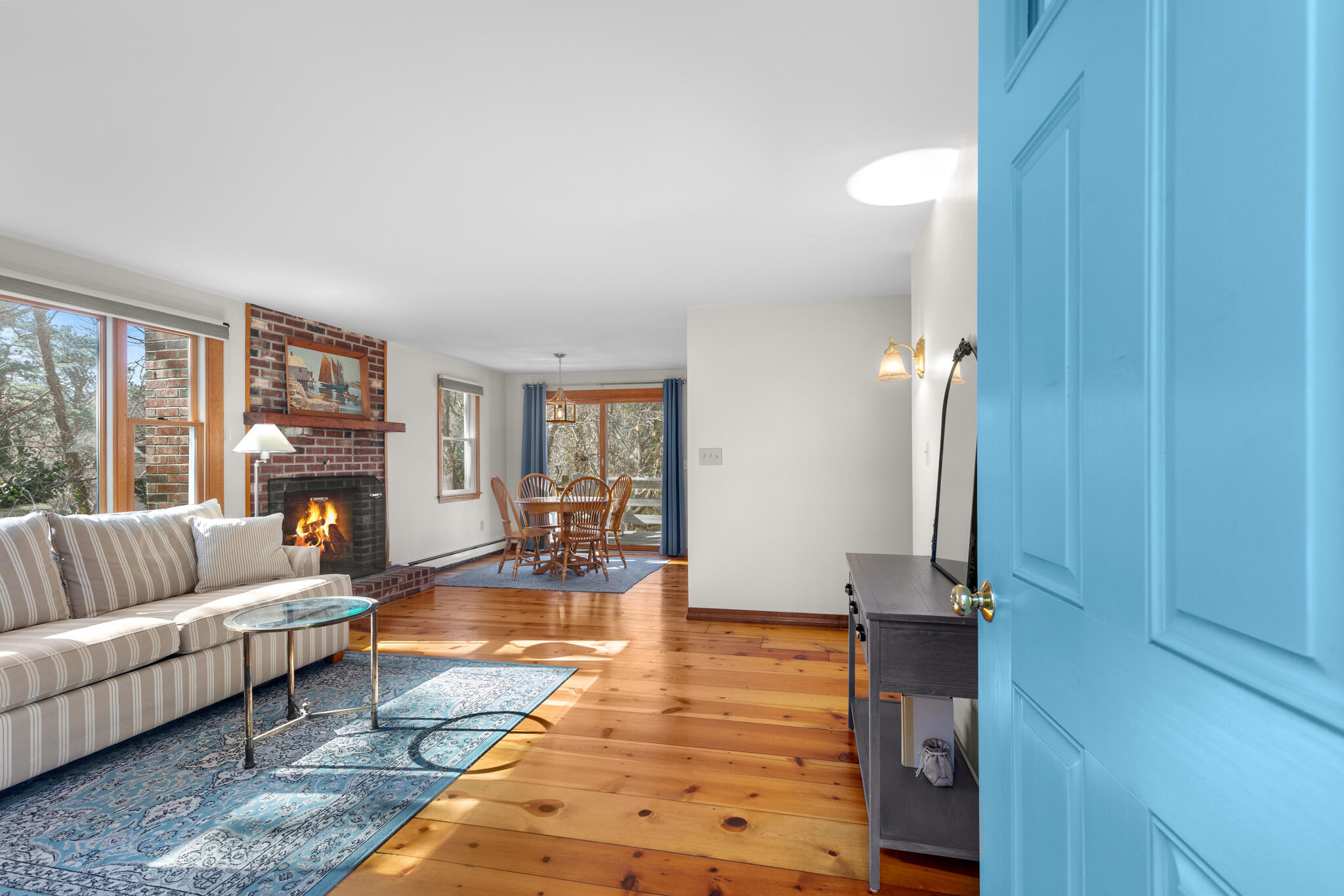 20 Stone Court Eastham, MA 02642 - Photo 6 of 31 a living room with furniture and a fireplace