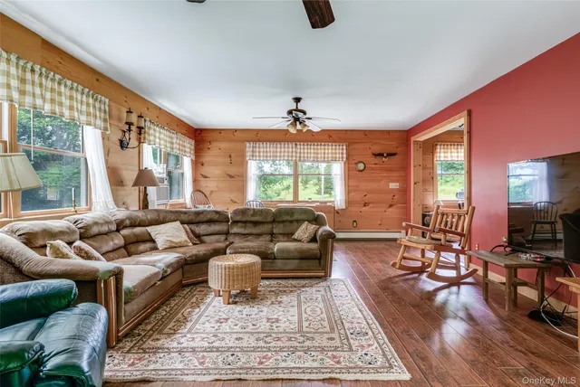 a view of lush green forest