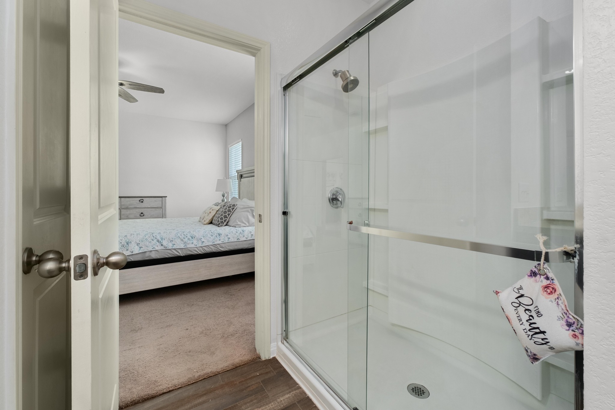 420 Seneca Loop Kyle, TX 78640 - Photo 19 of 26 Walk-in Shower at primary bathroom