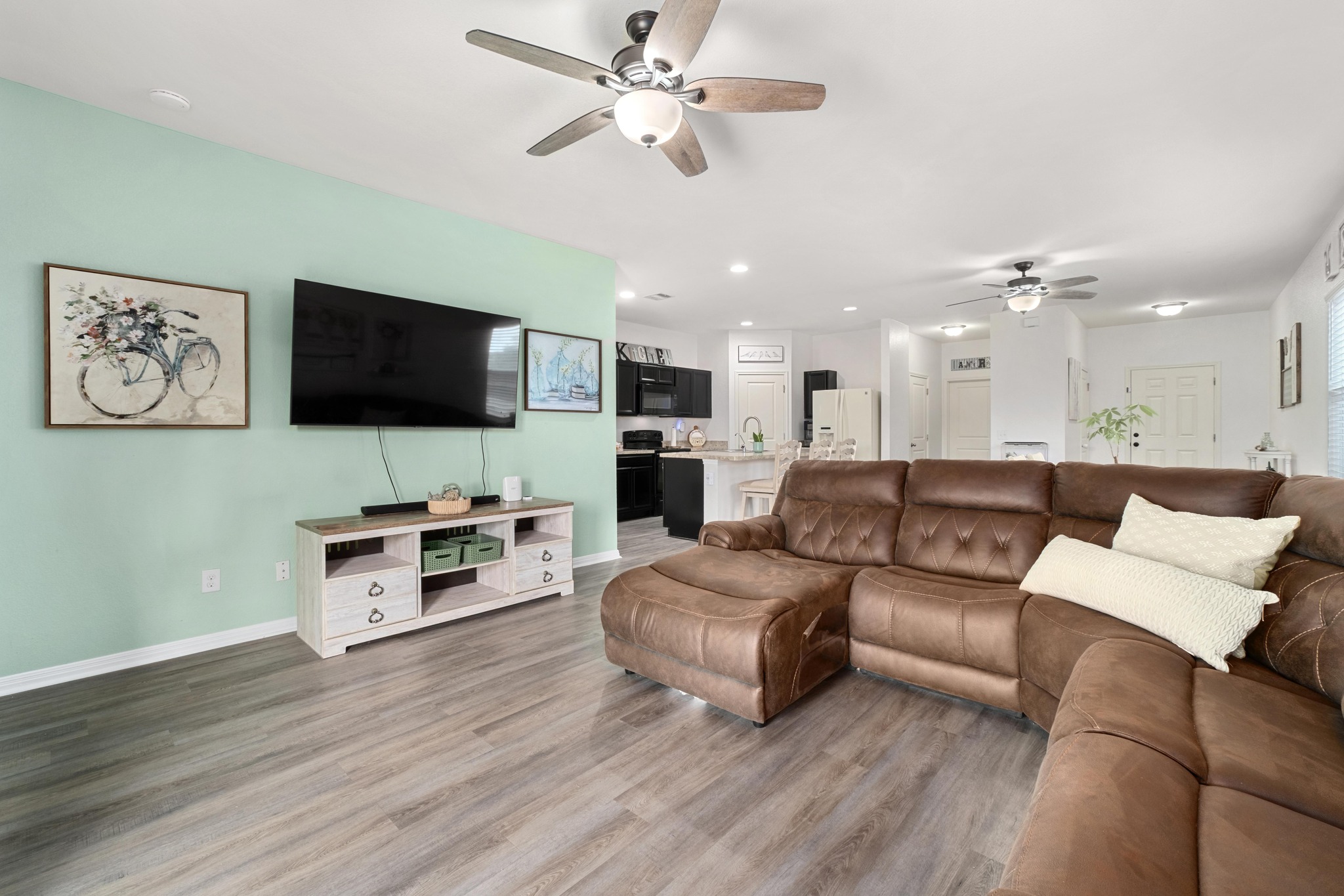 420 Seneca Loop Kyle, TX 78640 - Photo 7 of 26 Open view to kitchen and dining