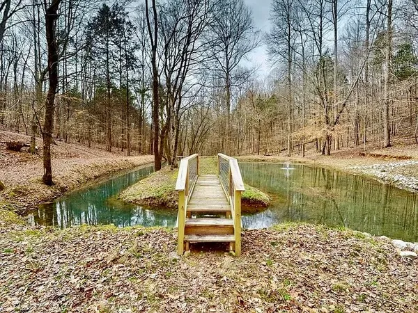 a view of a lake with houses