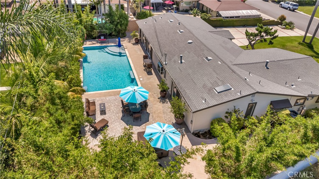 1391 Deborah Drive North Tustin, CA 92705 - Photo 6 of 56 an aerial view of a house with a yard and garden