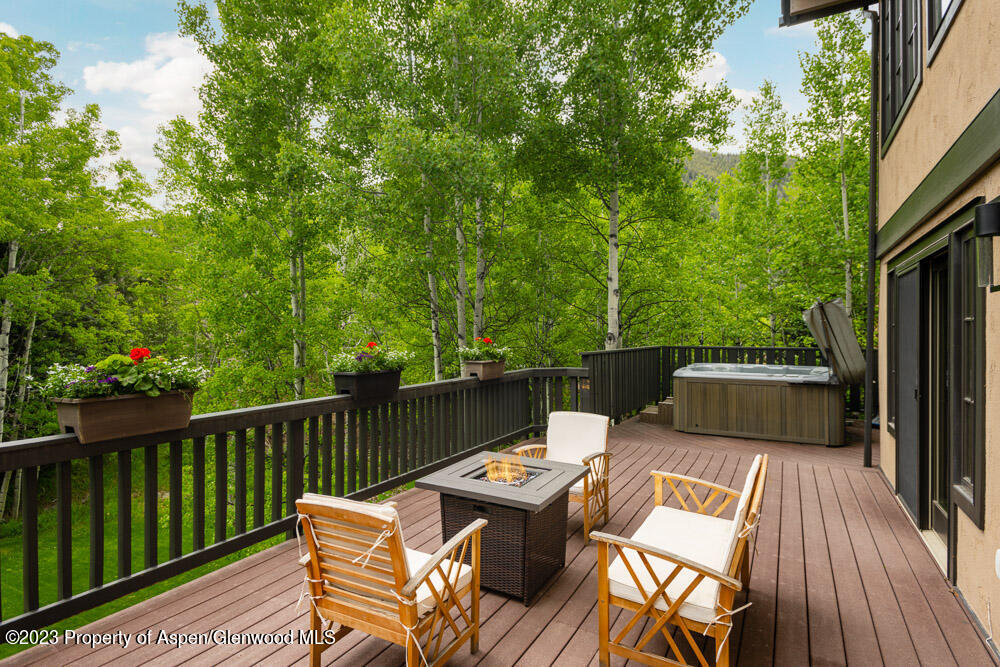 64 Eastwood Road Aspen, CO 81611 - Photo 23 of 24 a view of a patio on the roof deck