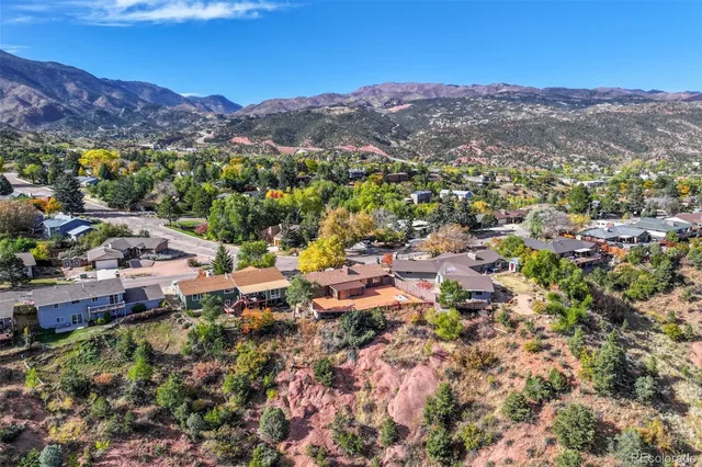 an aerial view of a city