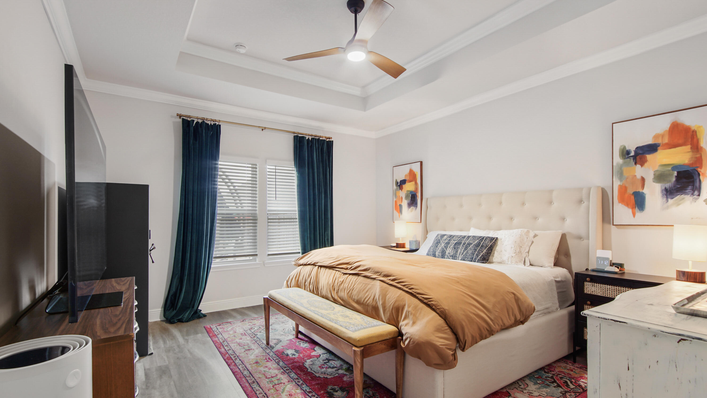 38 Norwich Road Freeport, FL 32439 - Photo 14 of 42 a bedroom with a bed and a flat tv screen on dresser