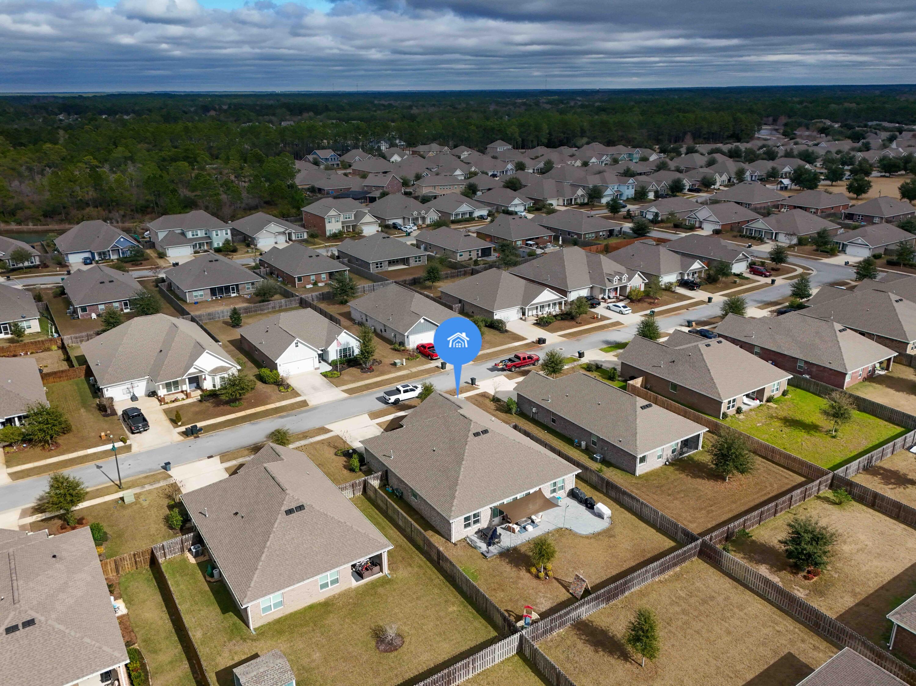 38 Norwich Road Freeport, FL 32439 - Photo 42 of 42 an aerial view of a house with a yard
