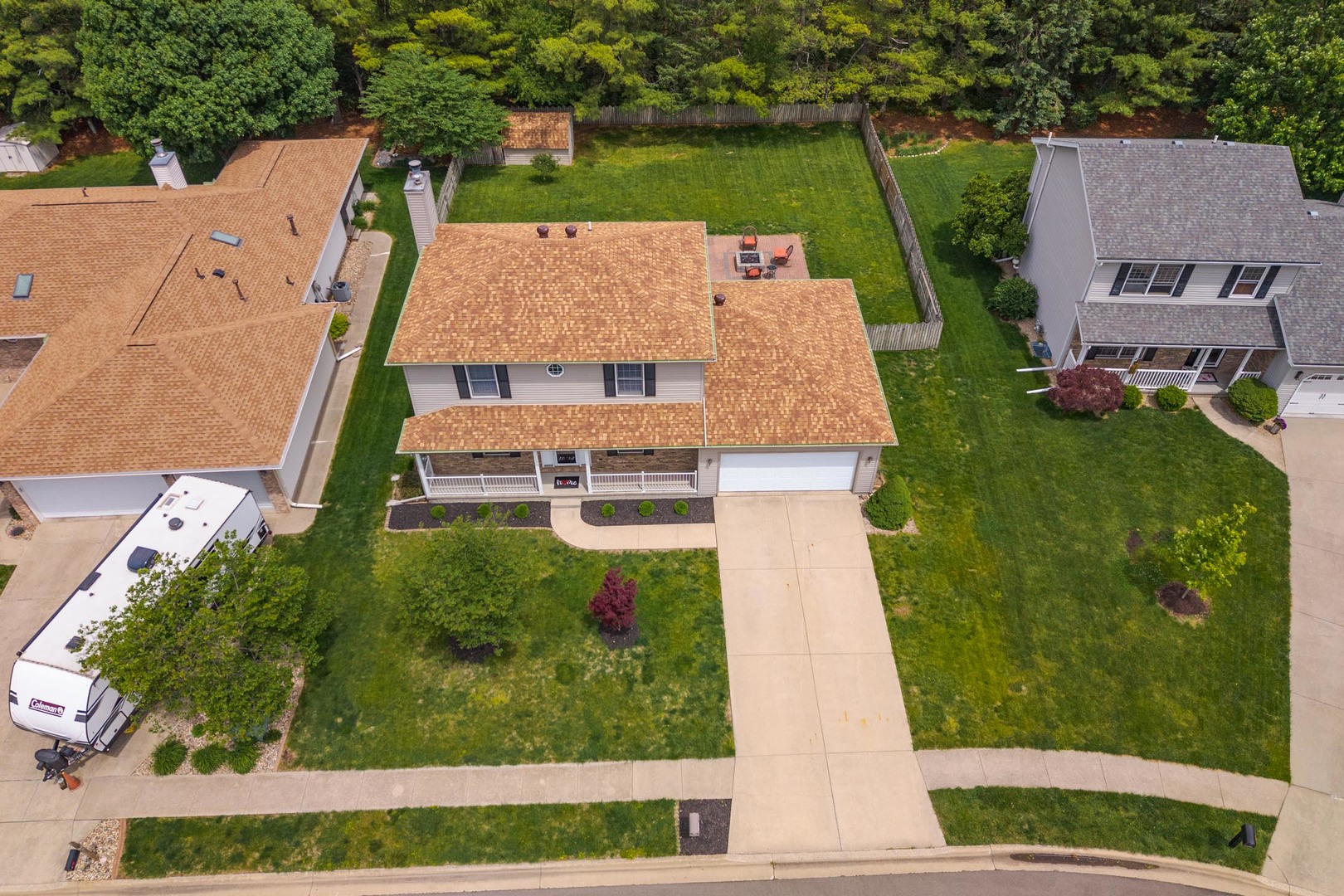 814 Landau Lane Normal, IL 61761 - Photo 54 of 58 an aerial view of a house with a garden