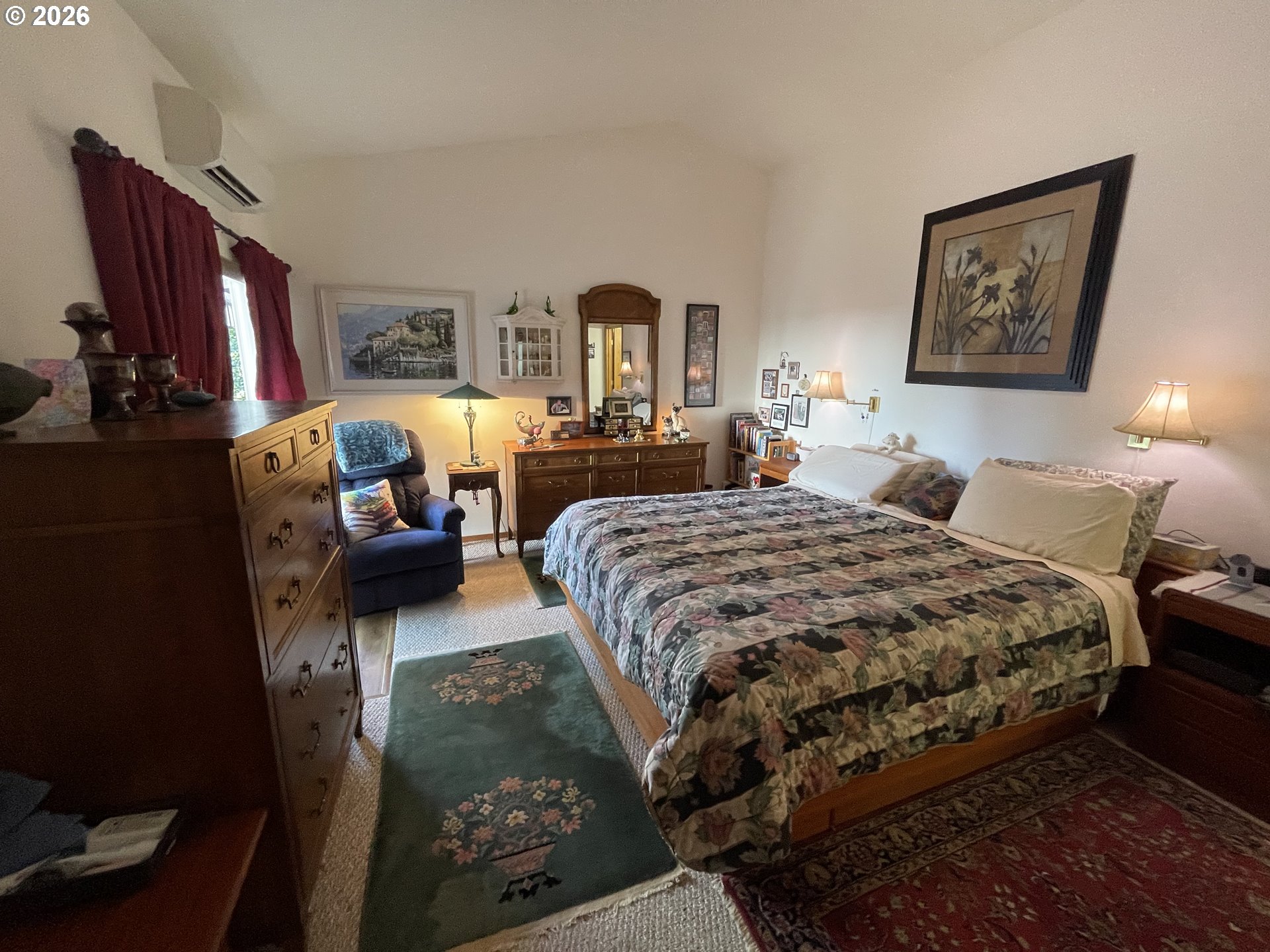 3520 Ocean View Drive Florence, OR 97439 - Photo 29 of 44 a bedroom with bed couch and window