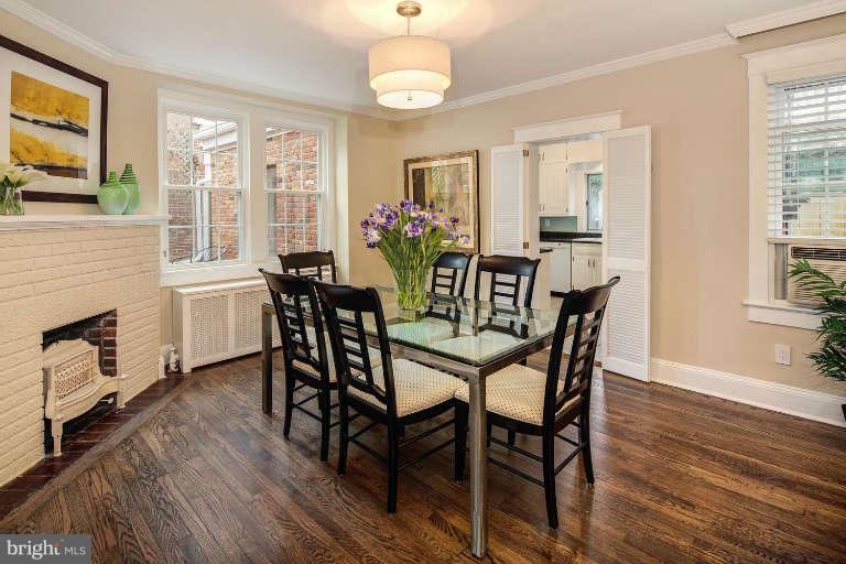 2113 37th Street Northwest Washington, DC 20007 - Photo 6 of 30 a view of a dining room with furniture window and wooden floor