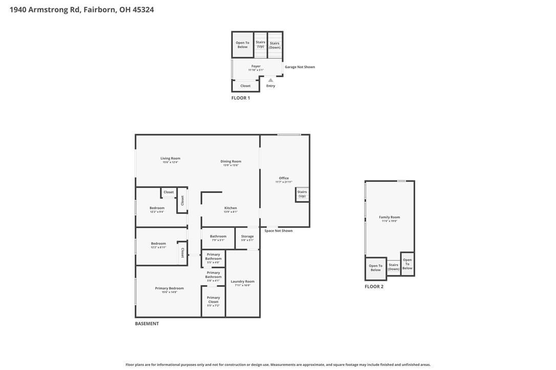 1940 Armstrong Road Fairborn, OH 45324 - Photo 47 of 48 Explore the comprehensive layout of this residence, detailing each floor's functional spaces for ideal living.