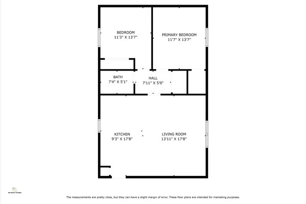 a view of a kitchen with a sink and a refrigerator