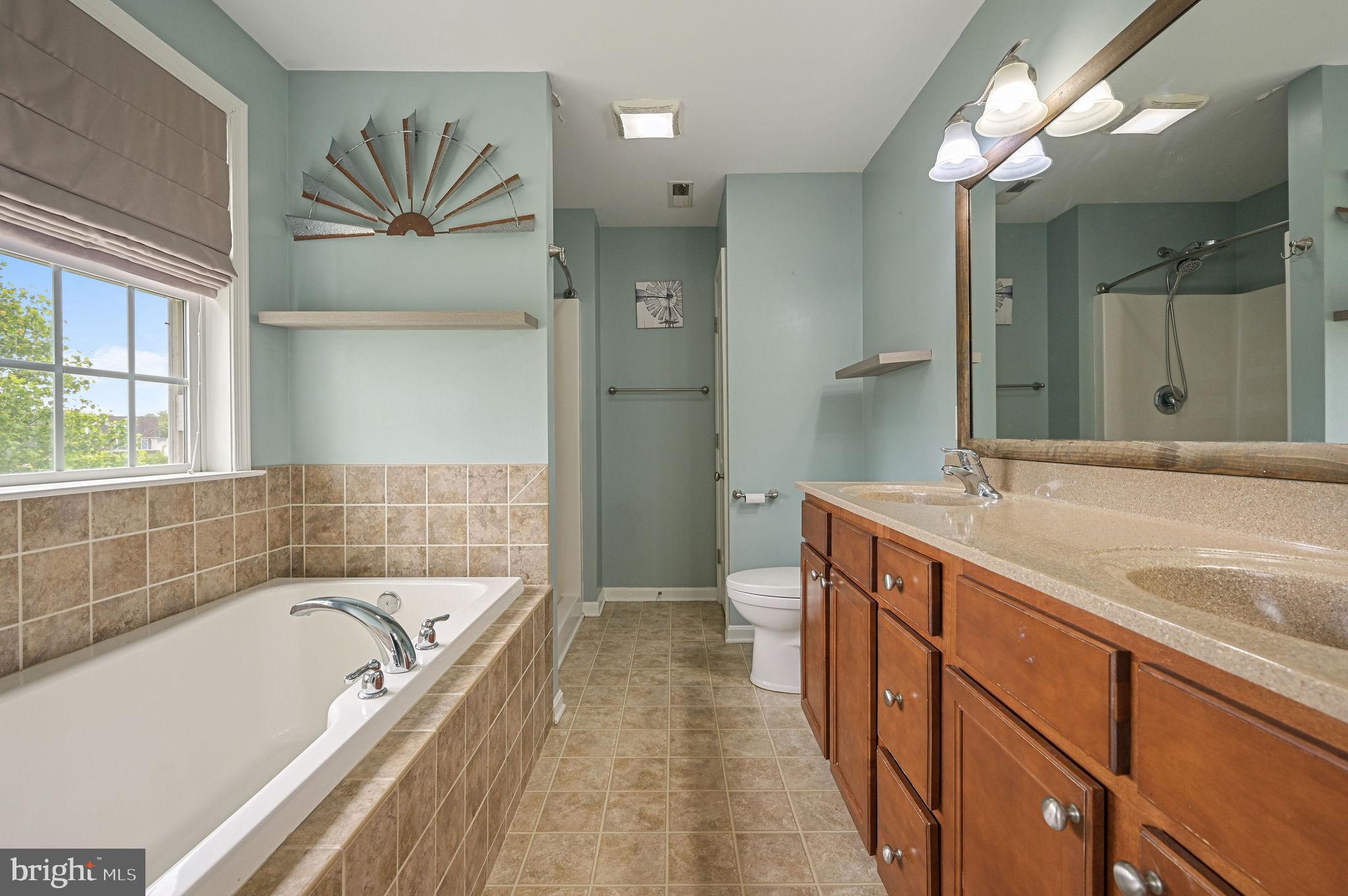 554 Phillips Drive Magnolia, DE 19962 - Photo 22 of 31 a bathroom with a bathtub a sink and a shower