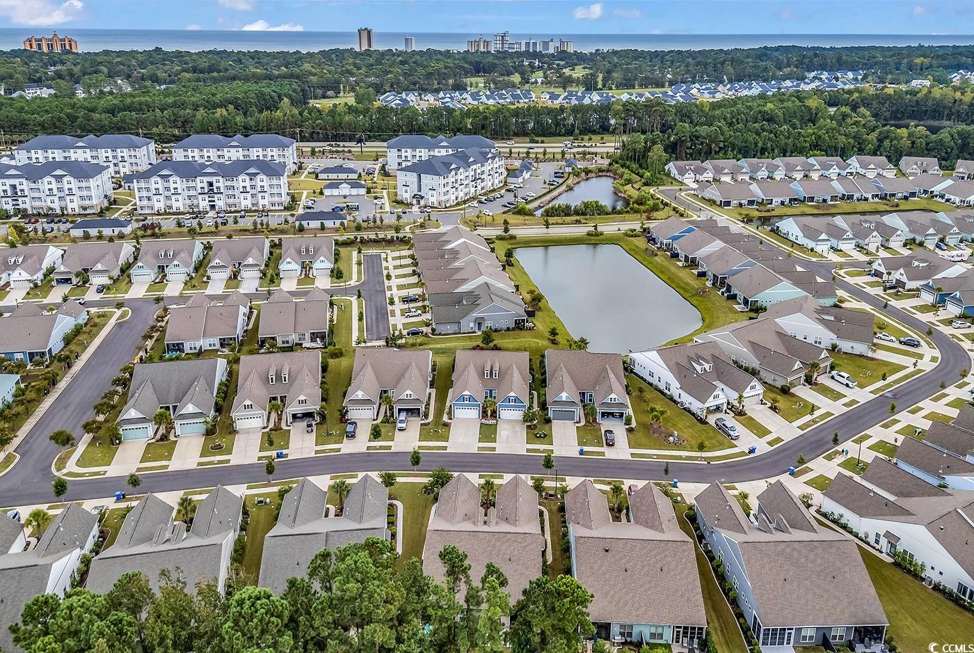 6013 Tramonto Street Myrtle Beach, SC 29577 - Photo 36 of 40 View of property location featuring a large body of water and nearby suburban area
