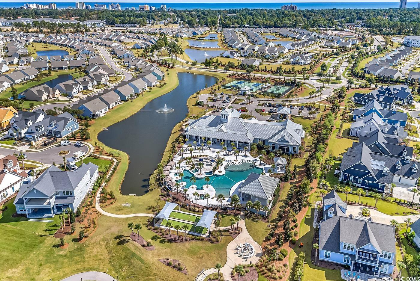 6013 Tramonto Street Myrtle Beach, SC 29577 - Photo 37 of 40 Aerial view of residential area featuring a nearby body of water