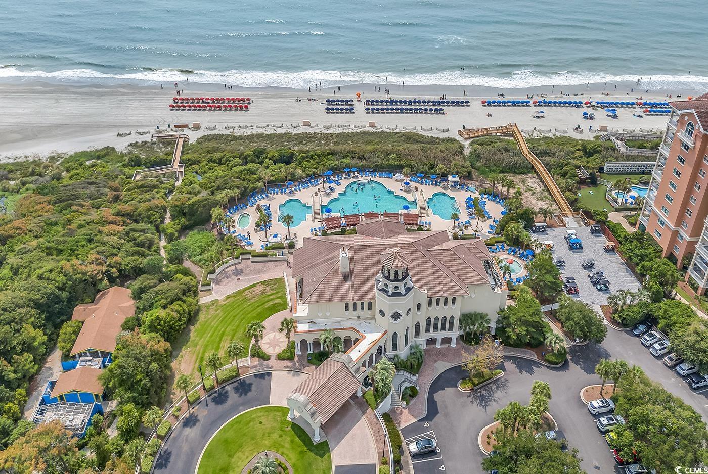 6013 Tramonto Street Myrtle Beach, SC 29577 - Photo 39 of 40 Drone / aerial view of expansive coastline and a pool area