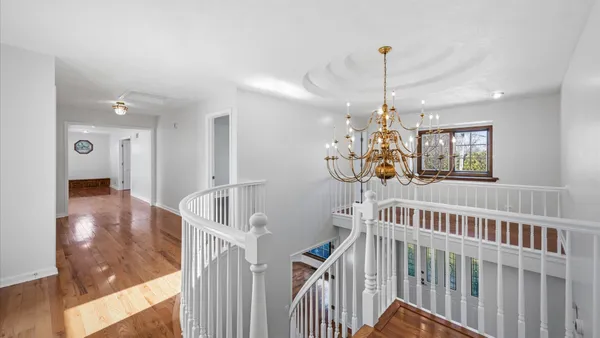 a view of a hallway with window
