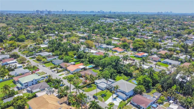 an aerial view of multiple house