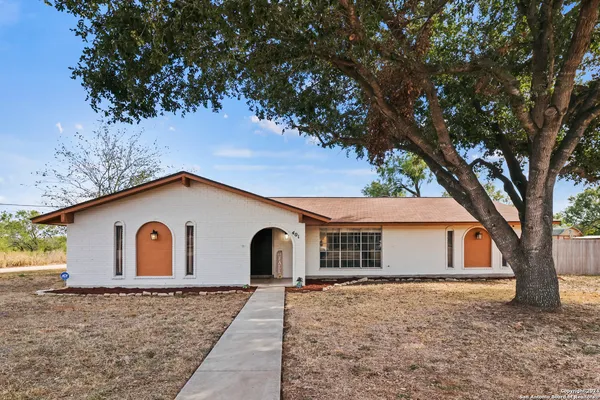 a house with a tree in front of it